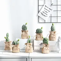 Stile nordico di simulazione cactus pianta in vaso ornamenti mini cactus artificiale piccolo bonsai ornamenti decorazioni per la casa