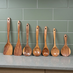 Cuchara de Madera Segura para Alimentos, Hecha a Mano con Acabado Lacado, Utensilio de Cocina para Servir, Pedido al por Mayor - Product Image 3