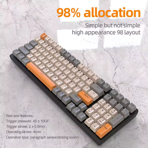 Free Three Mode 100 Keys PBT Keycap Type-C 2.4G BT Wireless Hotswap Gaming Mechanical <b>Keyboard</b> - Product Image 5