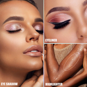 Set de Sombras de Ojos Líquidas Impermeables con Brillo Metálico, 5 Colores con Acabado Diamante, Maquillaje para Ojos - Product Image 3