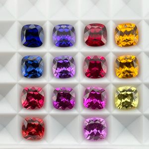 Gemas de Alta Calidad 10x10mm <span class=keywords><strong>6</strong></span> Quilates Zafiro Azul Real Creado en Laboratorio Talla Esmeralda Talla Cojín Zafiro Azul Sintético Precio por Quilate - Product Image 5