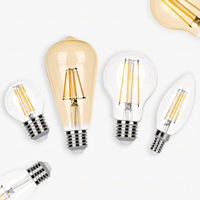 Livraison rapide Stock G45 E27 Ampoule LED à filament Edison 4W 470lm 2700K Blanc chaud CRI80 Dimmable Garantie 3 ans pour utilisation hôtelière