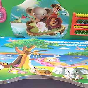 Set Tavolo e Sedie per <span class=keywords><strong>Bambini</strong></span> RHS-DC10 con Piano Bifacciale e Vano Portaoggetti, Scrivania per Attività <span class=keywords><strong>Bambini</strong></span>, Arredamento per Asilo Nido - Product Image 5