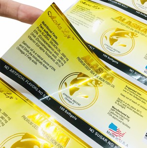 Custom Roll Logo goffrato lamina d'oro adesivi biodegradabili imballaggio impermeabile per cosmetici flaconi Spray con stampa personalizzata - Product Image 1