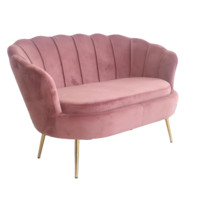 Sofa de salon moderne à deux places en tissu Ensembles de salon sectionnels fantaisie pour atelier à domicile Villa Park Refroidissement à bas prix inclus
