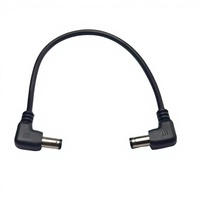 Kabel Ekstensi Daya DC 90 Derajat 5.5x2.1mm DC5521 Jack Male ke Male untuk Audio TV Kamera