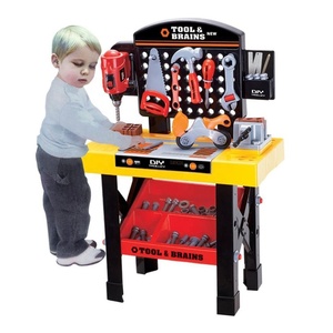 Atelier de construction en plastique, <span class=keywords><strong>jouet</strong></span> d'imitation |   Banc d'atelier de <span class=keywords><strong>bricolage</strong></span> pour enfants, jouets d'outils pour enfants, jouets d'outils pour garçons - Product Image 2