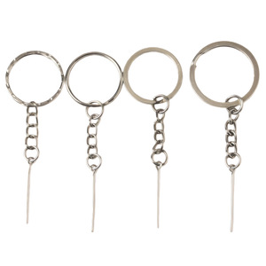 Llavero con anillas de metal en forma de ocho y anillas abiertas para hacer joyas, accesorios de bricolaje, estilo moderno y sencillo. - Product Image 1