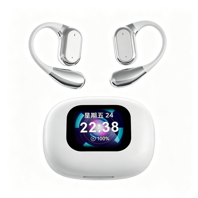 AliSelect Q18 AI-Powered Real-Time Translator TWS Earbuds Digital Display Touch Screen Earphone ENC Noise Cancelling Headphones