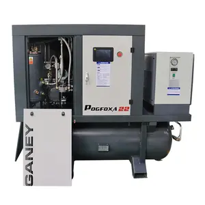Compressor de ar industrial elétrico 4 em 1 para corte a laser, 20 HP 30 HP Industrial In 8bar 10bar 16 bar