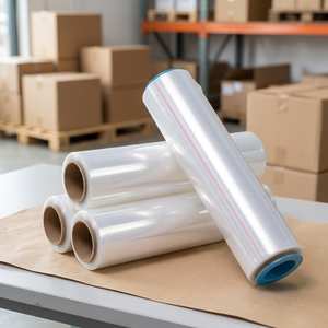 500mm×300m×20μm LLDPE Clear Hand Stretch <b>Wrap</b> Film <b>for</b> <b>Pallet</b> – 6 Rolls/Box – China Manufacturer - Product Image 2