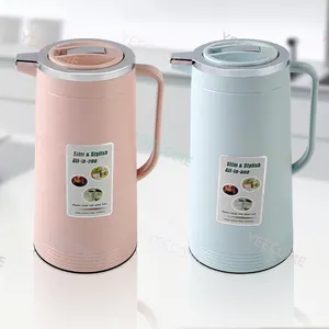 YJM9866-6容量1L新到货塑料保温瓶咖啡壶小尺寸保温瓶真空保持24小时冷热