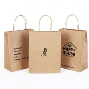 Custom White Kraft Paper Jewelry Bags for Boutique Shopping Offset Printing for Supermarket Use-Brown <b>Black</b> Gift <b>Wrap</b> Sacos De - Product Image 3