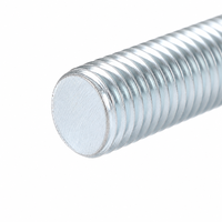 Tige filetée zinguée de grade 4.8 DIN975, tige entièrement filetée en acier au carbone M6-M48 M10, barre de goujons électrogalvanisée pour usage général