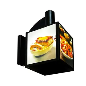 Seitenwand hängen drehen LED-Licht box rotierende Catering-Gerichte Display Licht Menü Plakat wand Tür Schild