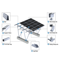 High Quality Solar Energy Mounting System Ground Solar Panel Stand with Aluminum Solar Bracket Brackets