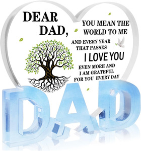 Décoration acrylique clair acrylique cadeau de table pour la fête des pères Uionen 1747 - Product Image 4