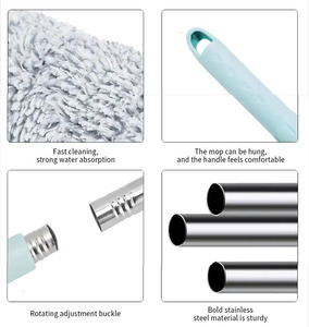 Serpillère plate pour le nettoyage domestique avec manche pivotant, essuie-plancher, tête de serpillère magique en microfibre de remplacement, nettoyeurs de <span class=keywords><strong>sol</strong></span> - Product Image 4