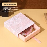 Boîte à bijoux haut de gamme personnalisée avec revêtement UV, doublure en éponge, carton rigide pour l'emballage de bracelets et colliers en cristal