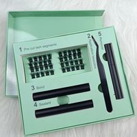 Boîtes d'emballage pour cils, étuis à cils personnalisés, vente en gros de boîtes pour cils en grappe, boîtes d'emballage DIY pour cils