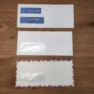 Sobre de facturas autoadhesivo Blanco con dos ventanas transparentes, bolsa de cosméticos, embalaje de papel, solapa adhesiva dividida - Product Image 2