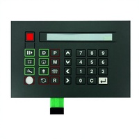 Panneau de commande à clavier à membrane personnalisé, superposition graphique, boutons numériques, fenêtre d'affichage, circuit flexible 1024x768