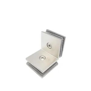 45mm Glass To Wall Shower Enclosure Connection Clip Stainless Steel Sanded Glass Retaining Clip
