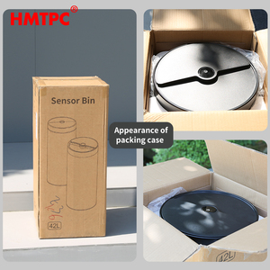 <span class=keywords><strong>Cubo</strong></span> de <span class=keywords><strong>basura</strong></span> de acero inoxidable redondo de 42 <span class=keywords><strong>litros</strong></span> duradero de <span class=keywords><strong>reciclaje</strong></span>, <span class=keywords><strong>Cubo</strong></span> de almacenamiento de residuos a presión, cubos de <span class=keywords><strong>basura</strong></span> para el hogar y la cocina - Product Image 3