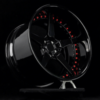 Rines Forjados Personalizados Forgex de 2 Piezas, 18 19 20 21 22 Pulgadas, Diseño Cóncavo, 5 Radios, Compatibles con Corvette C8, BMW M3 M4, Mercedes, Porsche 911