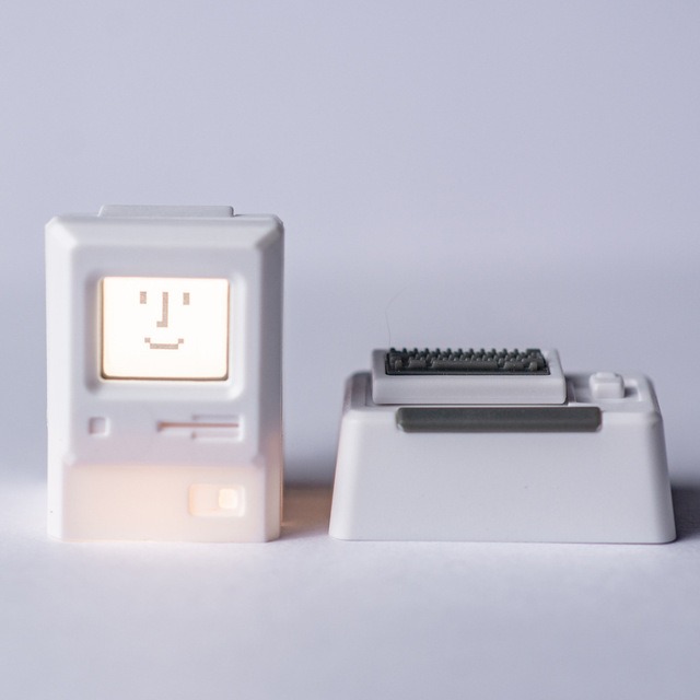 1980s Macintosh Computer Keycap Vintage Style 3D Design Keycaps for Mx Cherry Mechanical Keyboards
