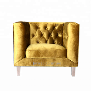 Modern Velvet <strong>Wing</strong> <strong>Back</strong> <strong>Arm</strong> <strong>Chairs</strong> Durable American Style Sofa for Bedroom or Hotel Leisure <strong>Chair</strong> - Product Image 2