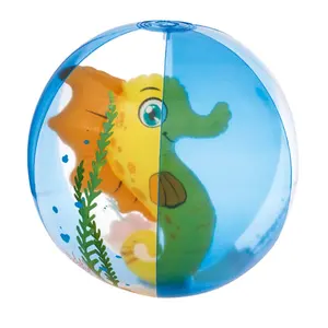 Bola de praia inflável 3D de vinil personalizada de fábrica, brinquedos engraçados para piscina, bola de natação, brinquedos