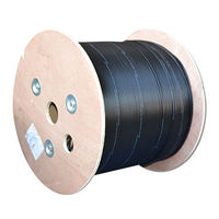Cable de Fibra Óptica Acometida Drop 1C con Mensajero para Exterior Tipo Plano G.657A Soporte FRP Alambre de Acero 7x0.4mm