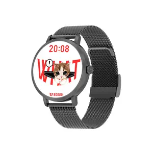 Dt S Smart Watch For Women 1.3 Inch Full Round AMOLED Touch Screen Health Reminder Water Resistant