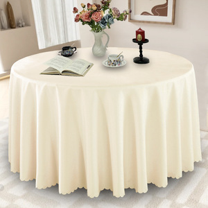 Tovaglia circolare in poliestere di fascia alta da 120 pollici per matrimoni e feste tessuto per banchetti - Product Image 5
