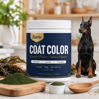 Poudre de couleur pour pelage de chiens à poils foncés à base d'algues et de spiruline 200g – Mélange à l'alimentation – Pigment naturel – Vente en gros