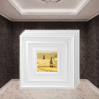 Panneau mural 3D moderne en PVC, motif géométrique, imperméable, pour commerce, appartement, hôtel, décoration murale de la maison, 500*500mm