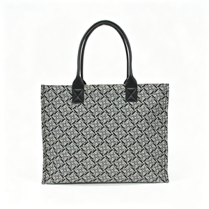 <b>Grey</b> Geometric Jacquard Women Top Handle <b>Tote</b> <b>Bag</b> Large Capacity Handbag For Office Work Daily Shopping - Product Image 1