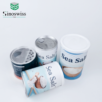 Tube cylindrique en papier kraft recyclé personnalisé avec couvercle à secoueur pour sel, épices et assaisonnements – Vente en gros OEM Usine