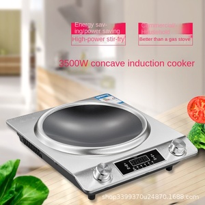 Table de cuisson électrique en céramique lisse à double bouton de 500 W, nouvelle génération, commande tactile, surface concave de 48 cm, réglage à cinq niveaux, minuterie - Product Image 2