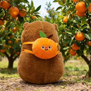 Muñeco de Peluche de Capibara con Gorra de Oso, Súper Suave, de Algodón PP, Pequeño, para Máquinas de Garras de Fiestas y Arcade, Venta al por Mayor - Product Image 5