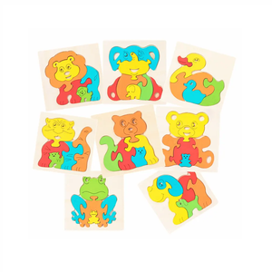 Bambini Mini cartone animato animale 3D Puzzle giochi da tavolo bambino Montessori primi compensato giocattoli educativi per bambini ragazzi ragazze - Product Image 6
