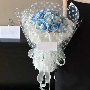 Shinewrap fabbrica all'ingrosso 58*58CM pellicola del fiore <span class=keywords><strong>carta</strong></span> da imballaggio <span class=keywords><strong>cuori</strong></span> stampati fiorista <span class=keywords><strong>carta</strong></span> da imballaggio per san valentino - Product Image 5