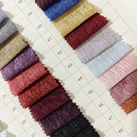 Tissu en crêpe d'acétate texturé à rayures, 70 g/m², 83 % acétate, 17 % polyamide, froissé et doux, pour chemisiers, robes d'été et costumes