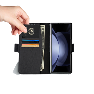 Portefeuille mince en cuir de luxe accessoires de téléphone portable étui antichoc pour <span class=keywords><strong>Samsung</strong></span> Fold 7 6 5 <span class=keywords><strong>4</strong></span> 3 2 étui de téléphone portable - Product Image 2