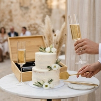 Ensemble de flûtes à champagne Shunstone Mr & Mrs, verres à toasts, cadeau avec couteau et serveur à gâteau de mariage dorés pour les jeunes mariés