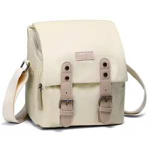 Canvas Wholesale Woman Cheap Cute Mini Beige Slr Dslr Lens Case Shoulder Waterproof Small Crossbody Digital Case Camera Bag