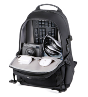 BSCI - Mochila de Viaje Oxford Impermeable y Antirrobo para Ordenador Portátil, Color Negro, con Puerto USB para Carga de Ordenador Portátil