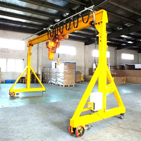 Grue portique mobile en alliage d'aluminium, petite, portable, pour atelier extérieur/intérieur, capacité 1, 2, 3 tonnes
