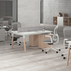 Organizador de Oficina Moderno de Madera, Muebles de Oficina, Separador de Escritorio, Centro de Llamadas, Estación de Trabajo Modular para Seis Personas - Product Image 4
